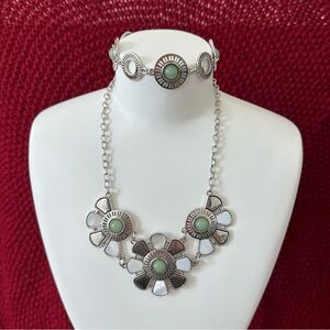 Chunky green necklace/bracelet